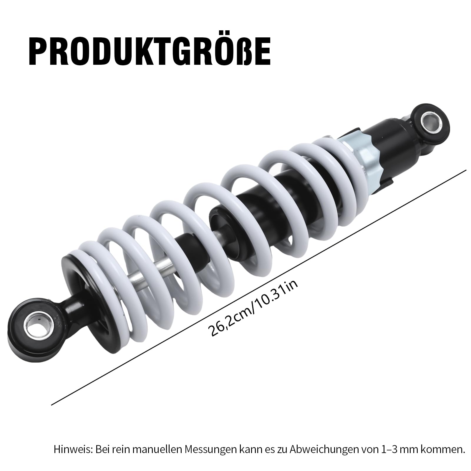 2 Stück Einstellbare Motorrad-Stoßdämpfer, 250 mm, 1200 lb, 10 mm Bohrung, geeignet für 50CC, 70CC, 90CC und 110CC Geländemotorräder und Quads