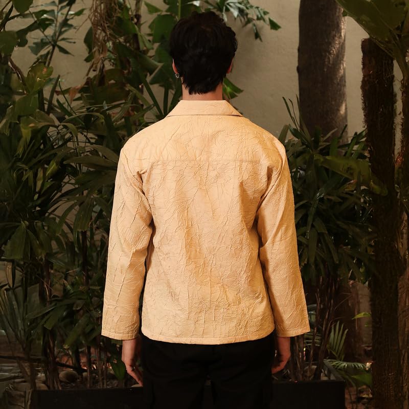 Image of CAHOOT Men's Oversized Shirt Casual Wear | Lapel Collar | Long Sleeve | Button Closure | Oversized Shirt Crafted with Comfort Fit for Everyday Wear