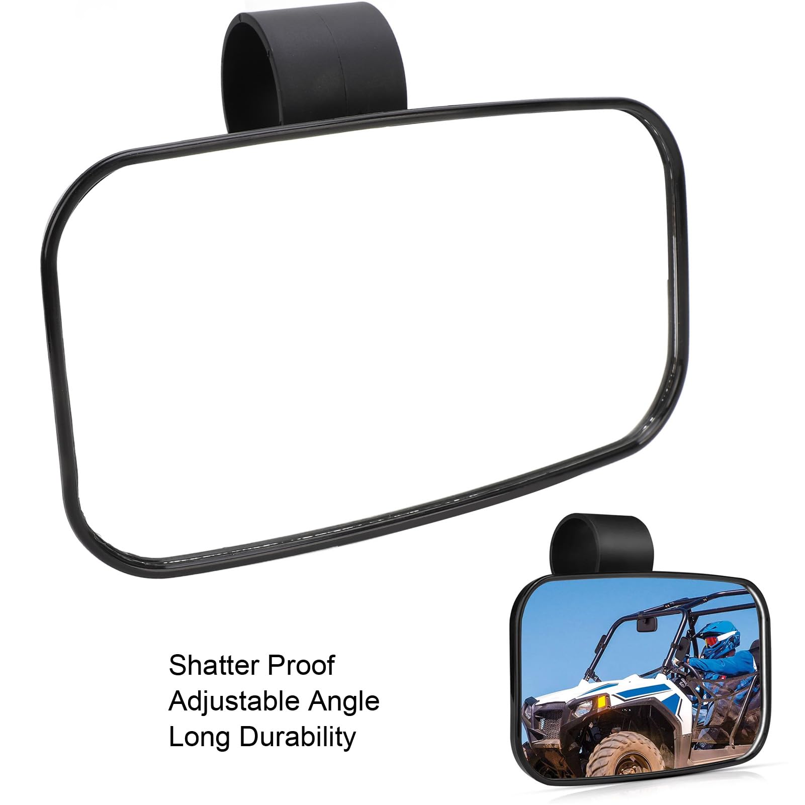 Specchietto Retrovisore UTV Regolabile 360° Con LED - Per RZR, Ranger E