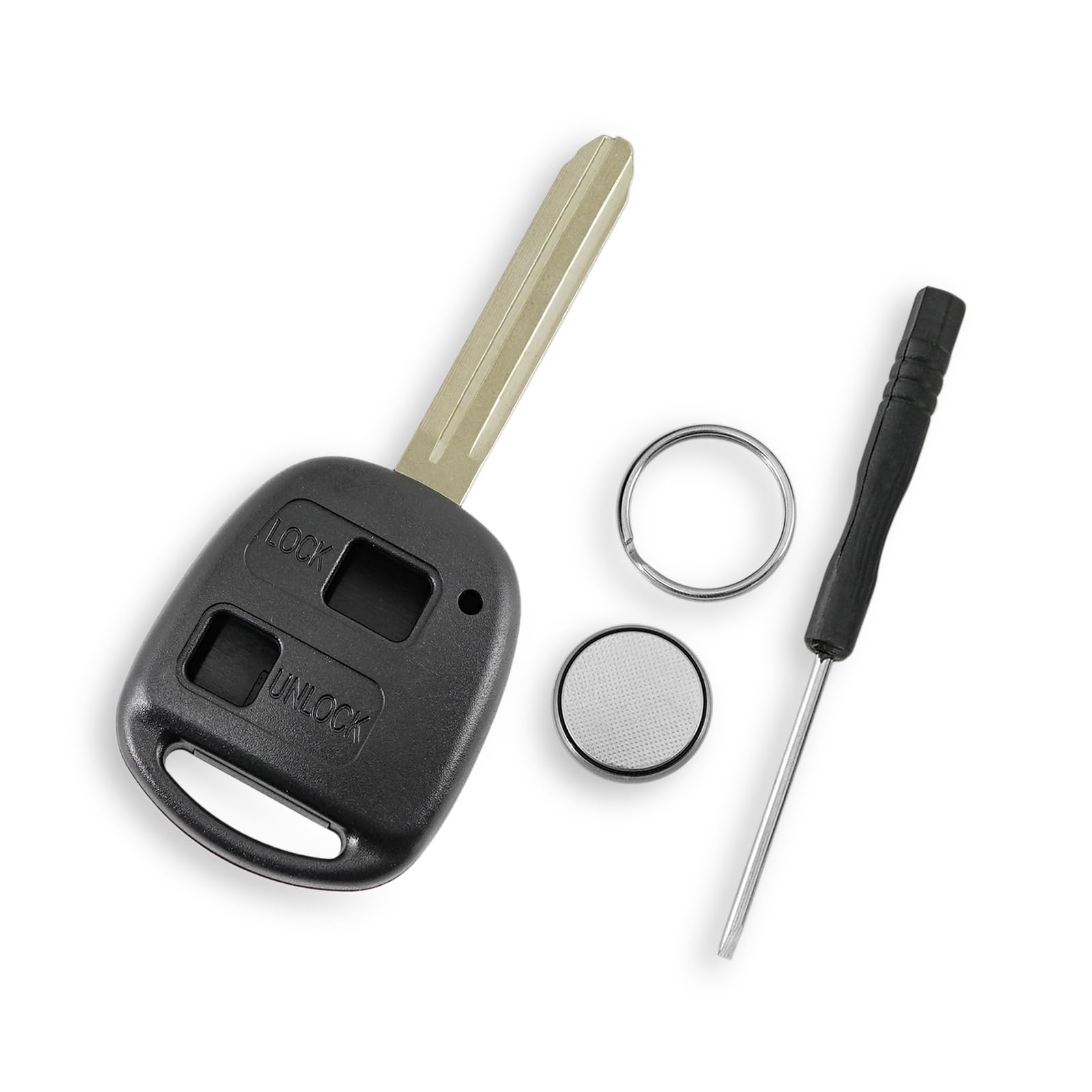 For Toyota Avensis Avalon Camry Corolla Echo Kluger Prado Rav4 Tarago 2 Buttons Car Key Fob Case Shell Battery CR2016
