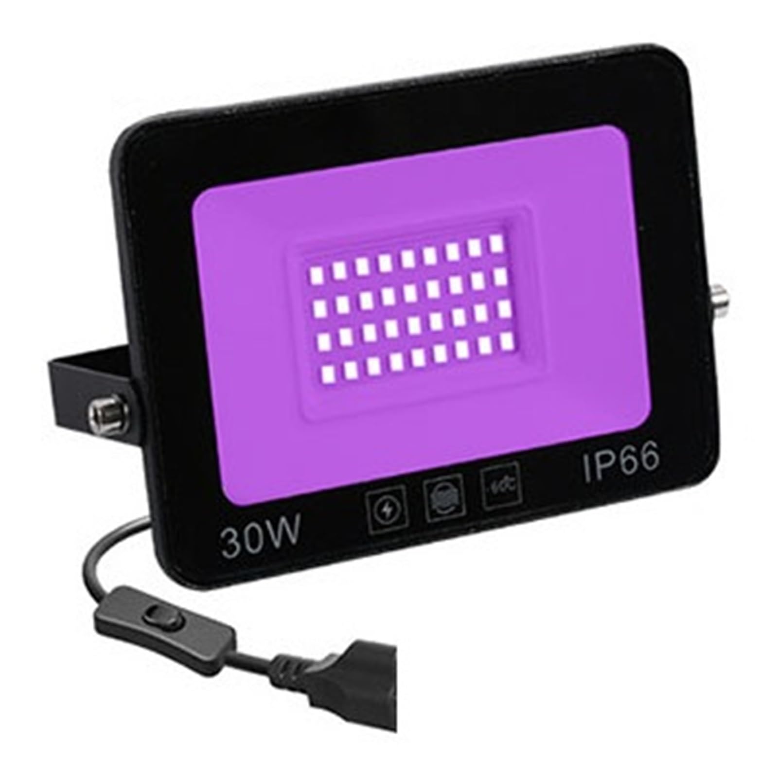 50W 100W Światło Halogenowe UV AC Reflektor Zewnętrzny 395nm Ultrafioletowe Fluorescencyjne Lampy Sceniczne Party Blacklight Malowidła Ścienne Efektywna OszczęDność Energii(30W)