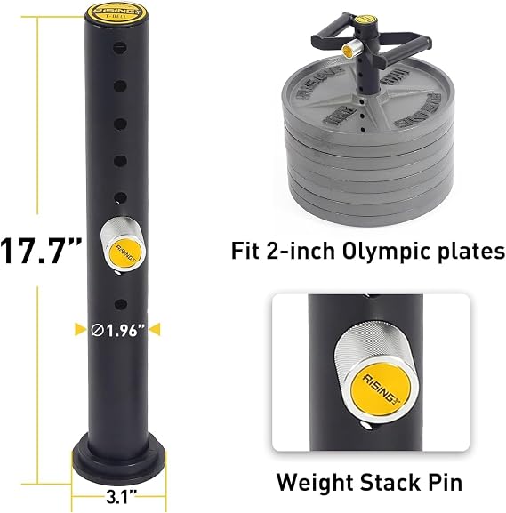 Adjustable kettlebell Handle, Heavy Duty Kettlebell Handle for Plates, Loading Pin with D-bar, Double D-bar and T-bar for Olympic Weight Plates, Hold Up 200lbs.