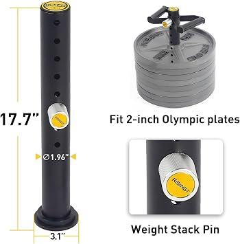 Adjustable kettlebell Handle, Heavy Duty Kettlebell Handle for Plates, Loading Pin with D-bar, Double D-bar and T-bar for Olympic Weight Plates, Hold Up 200lbs.