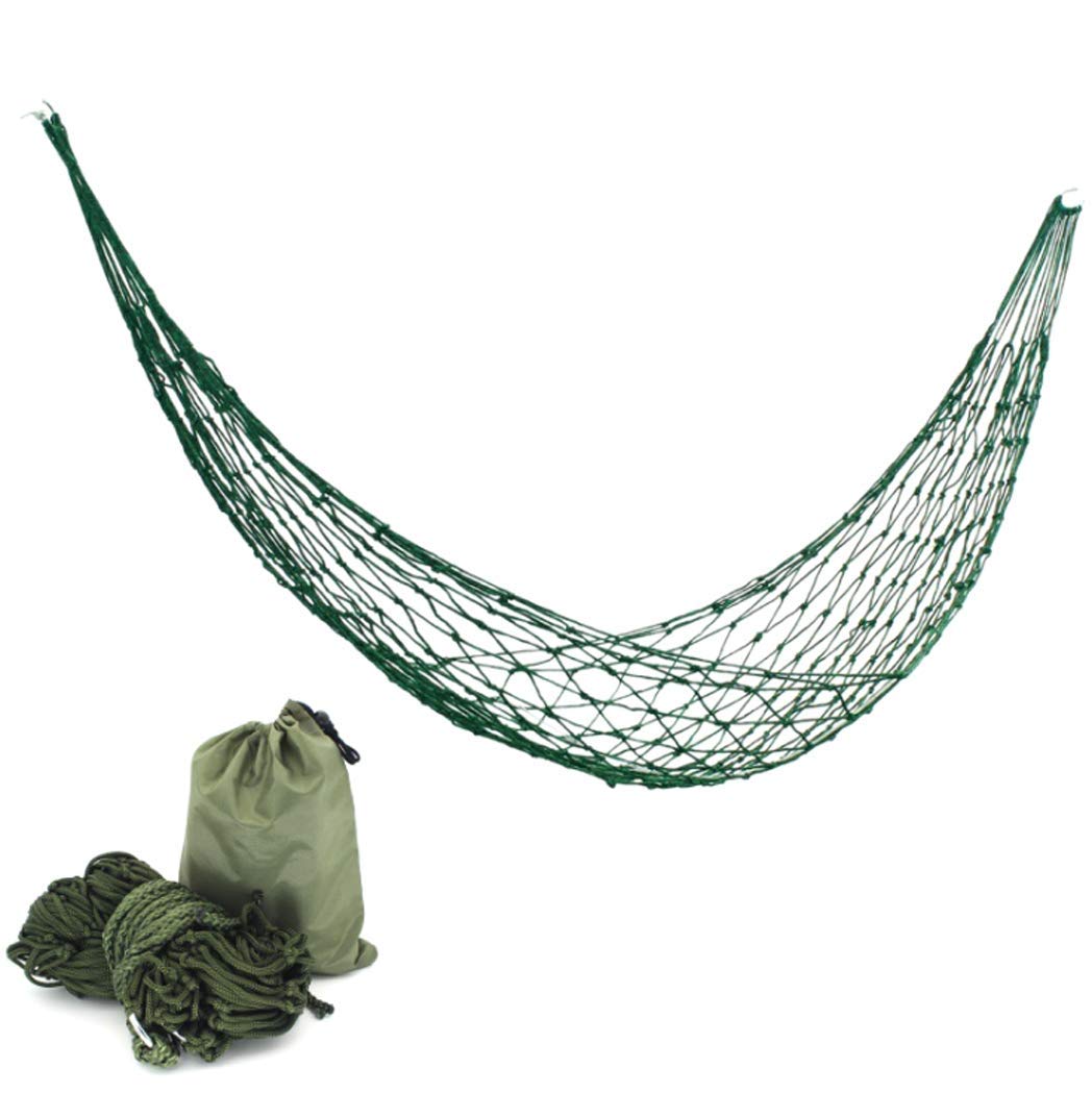 Portable Thick Nylon Rope Hammock, Garden Net Hammock, Pocket Hammock Sleeping Bed, Camping Hammock for Outdoor Travel