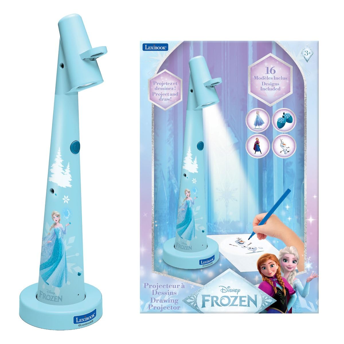 LEXIBOOK, Disney Frozen, Drawing Projector, Blue White, CRP10FZ