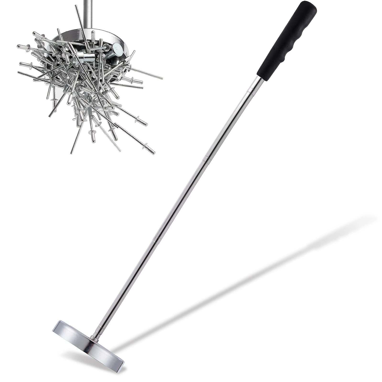 Disnace Men's Dark/Cobalt Telescopic Magnetic Pickup Tool, Magnetic Sweeper Telescoping Pick-Up Tool, Heavy Duty Telescopic Magnet 35Lb Load Capacity, Extendable Magnetic Pickup Tool 8.5-33In, Mechanic Tools For A