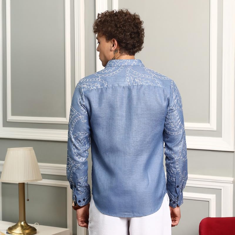 CAHOOT Camicia da uomo tinta unita con pieghe | abbigliamento casual | colletto spalmato | maniche lunghe | chiusura con bottoni | camicia realizzata con vestibilità comoda per l'uso quotidiano