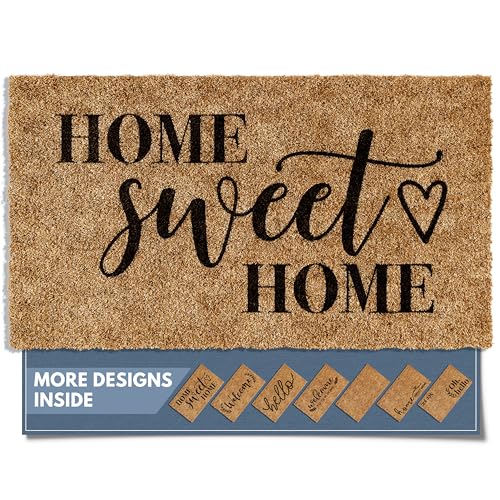 Barnyard Designs Home Sweet Home Paillasson antidérapant pour intérieur et extérieur 76 x 43 cm