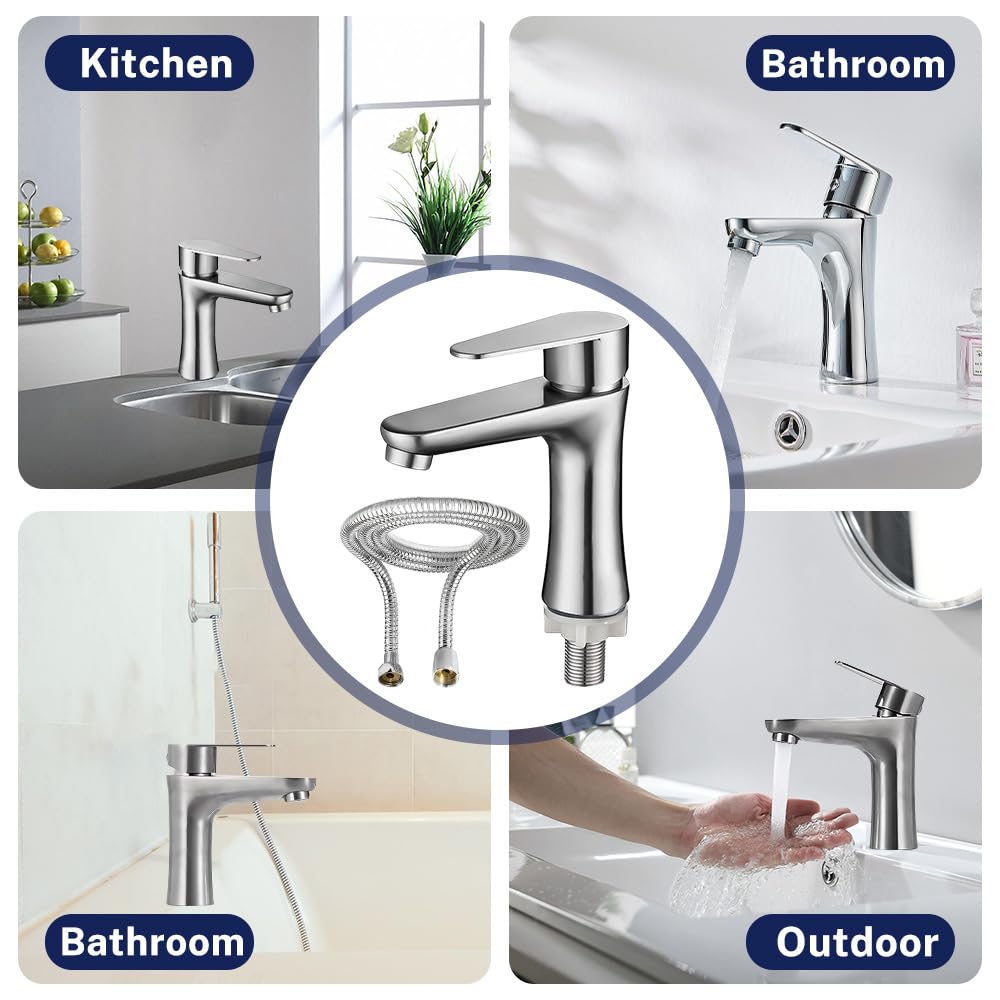 Rubinetto Acqua Fredda Piccolo Rubinetto Per Ospiti, Rubinetto In Acciaio Inox Rubinetto Monocomando Per 963561
