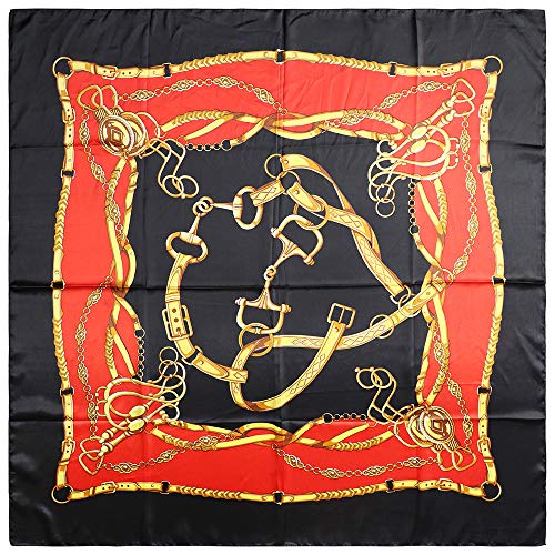 Image of Women's 35 inch Satin Square Silk Like Hair Scarves and Wraps Headscarf for Sleeping | Silk Feel Neckerchief, Hair Scarf, Fashion Bandana, Headscarf, Headband, Hair Wrap Sleeping, Daily Fashion Styling