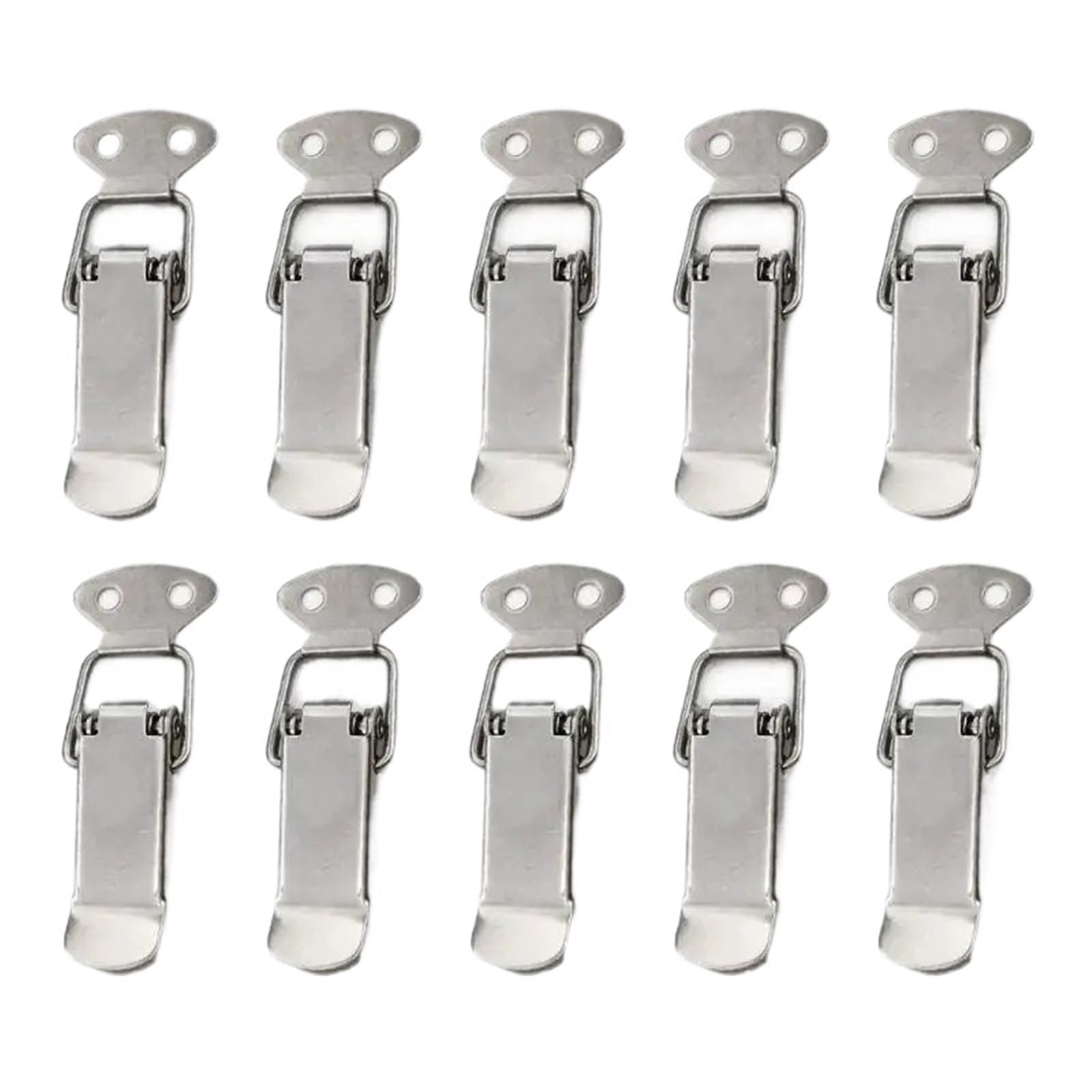 Zihdke Silver 10 Pcs Toggle Catch Lock Box For Latch Clasp Trinket Tool Practical Locks For Toolbox