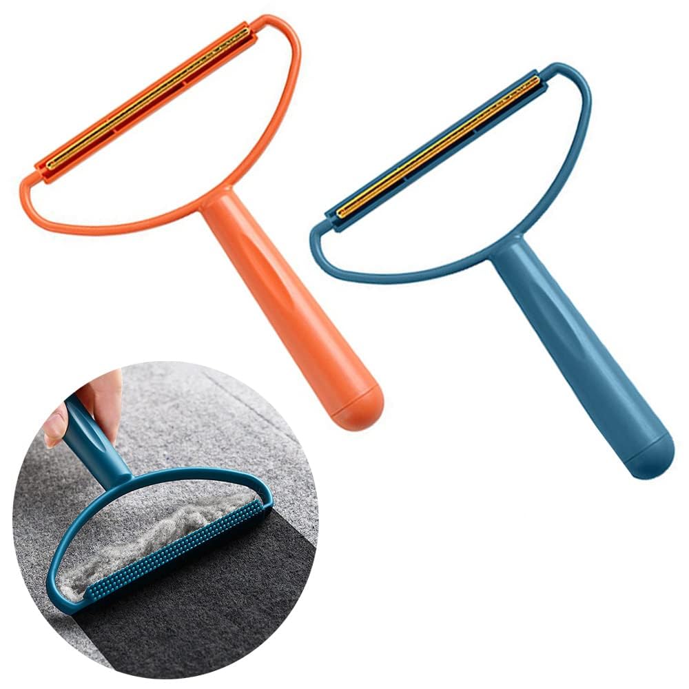 2 Pieces Remover Double Sided Roller Scraper Travel Pet Hair Removal Reusable Brush Base Remove Cat and Dog Carpet Fur Lint Fluff from Sofa Carpet Car Seat Couch Clothing Bedding Fabric Lint Scraper (B0CQTGZPQN) Amazon Price History, Amazon Price Tracker