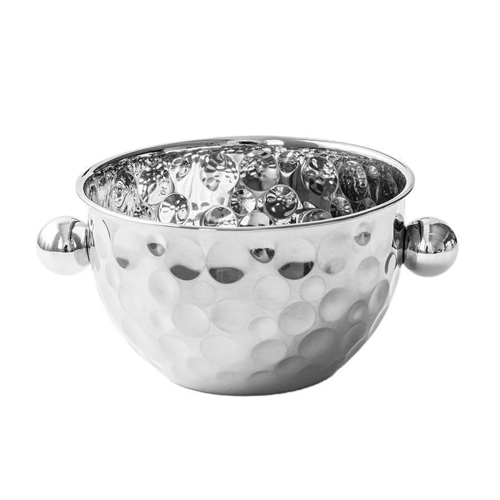 HZBB Stainless Steel Fruit Bowl Ice Bucket Large Capacity Washing Basket for Cooking Baking and Food Preparation Enduring Stainless Steel Fruit Bowl
