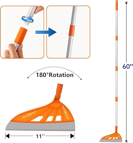 Miniatura 2 de Barredora de escobas mágicas multifunción 4 en 1, limpiaparabrisas, limpiador de piso de silicona para el hogar, removedor de pelo, barredora