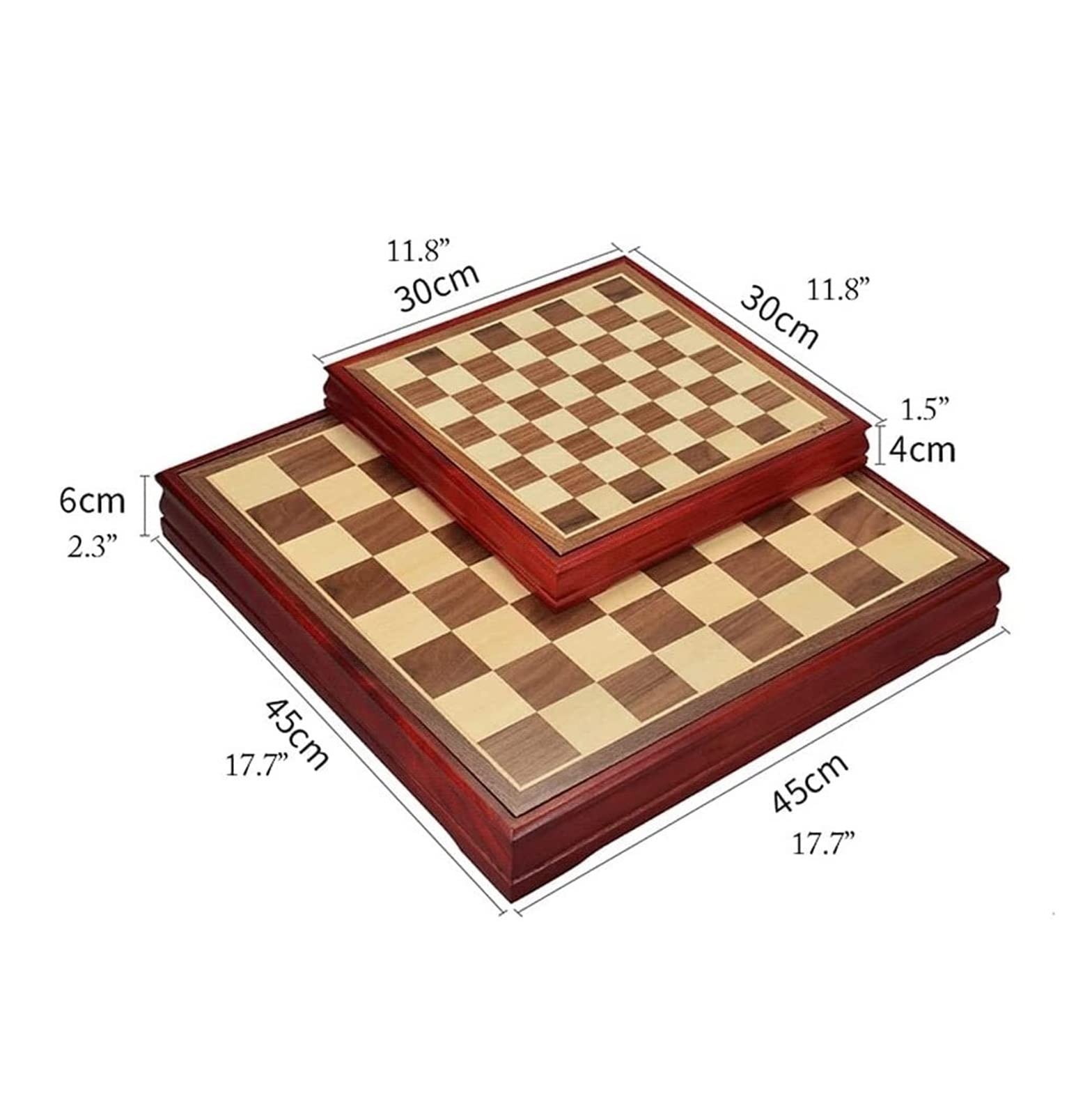 Set Di Scacchi Internazionale Gioco Da Tavolo A Scacchi, Set Di Scacchi In Legno Con 32 Pezzi Degli Scacchi In Betulla, Pezzi Fatti A Mano Scacchi Internazionali Scacchiera Professionale ( Size : 45*4