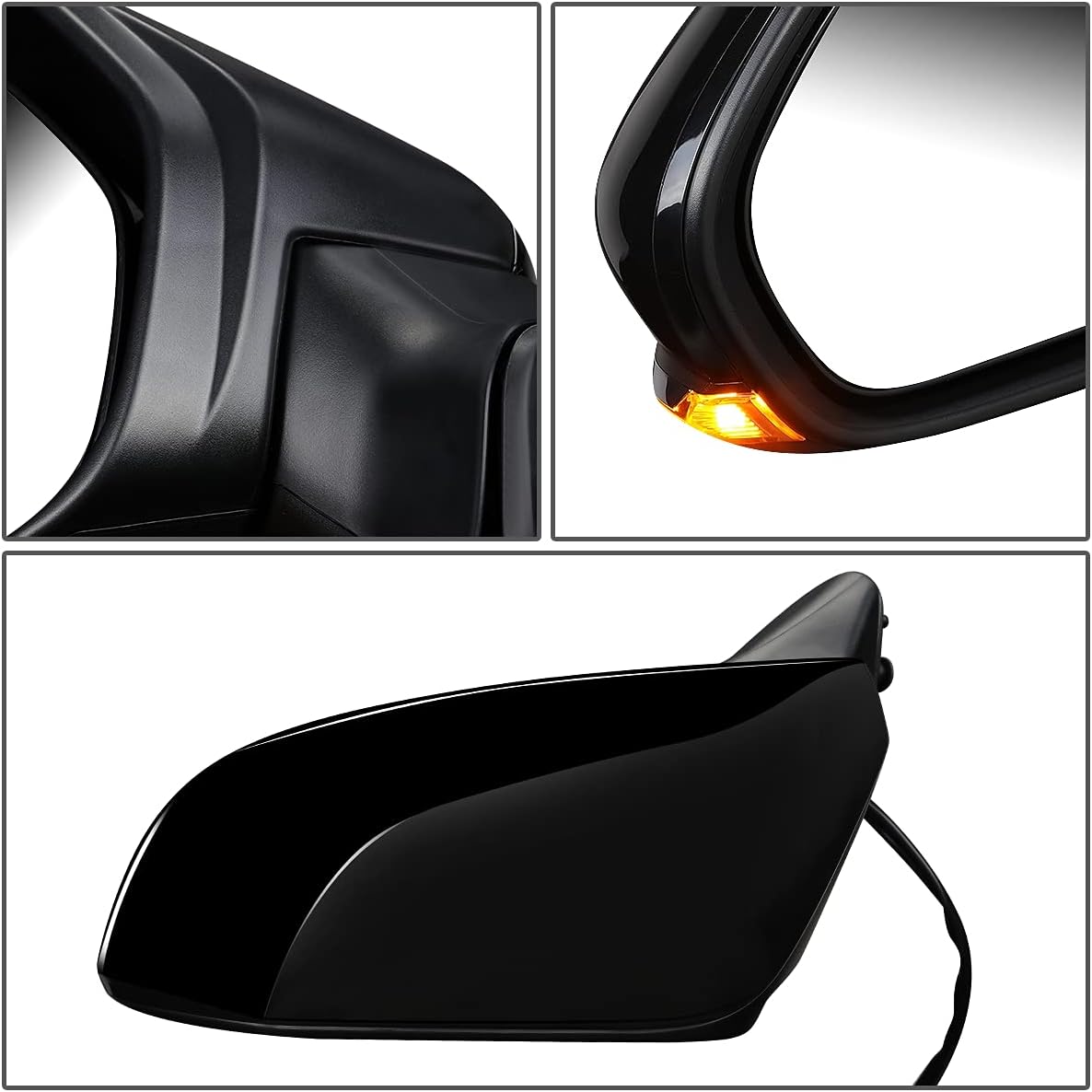 DNA Motoring OEM-MR-TO1320367 Heated Powered Adjustment Left Driver Folding Side Mirror w/Turn Signal Compatible with 2018-2020 Camry