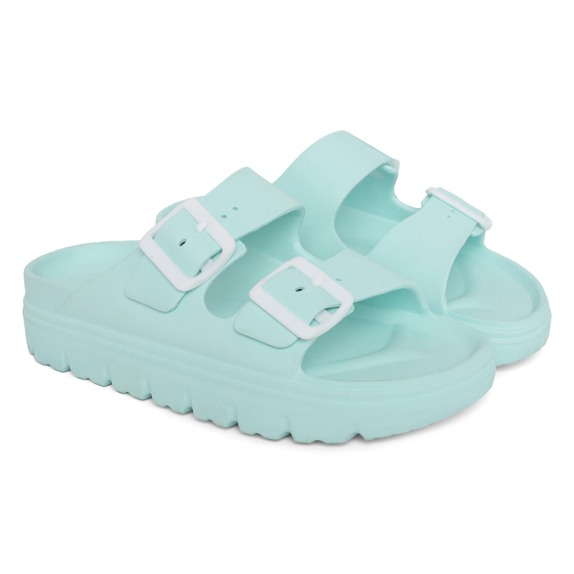 GOLDSTAR Sea- Green slides for women | Water-friendly | Super flexible | adjustable strap | Skin friendly | lightweight and Comfortable stylish sliders slipper for womens (B0D1KT2RCR) Amazon Price History, Amazon Price Tracker