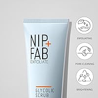 Vista 4 de Nip + Fab Glycolic Acid Fix Face Scrub con ácido salicílico, AHA/BHA, limpiador facial exfoliante para refinar poros y aclarar la piel, 2.5 fl oz