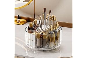 Clear Makeup Organizer Spinner: Declutter Your Vanity with Ease