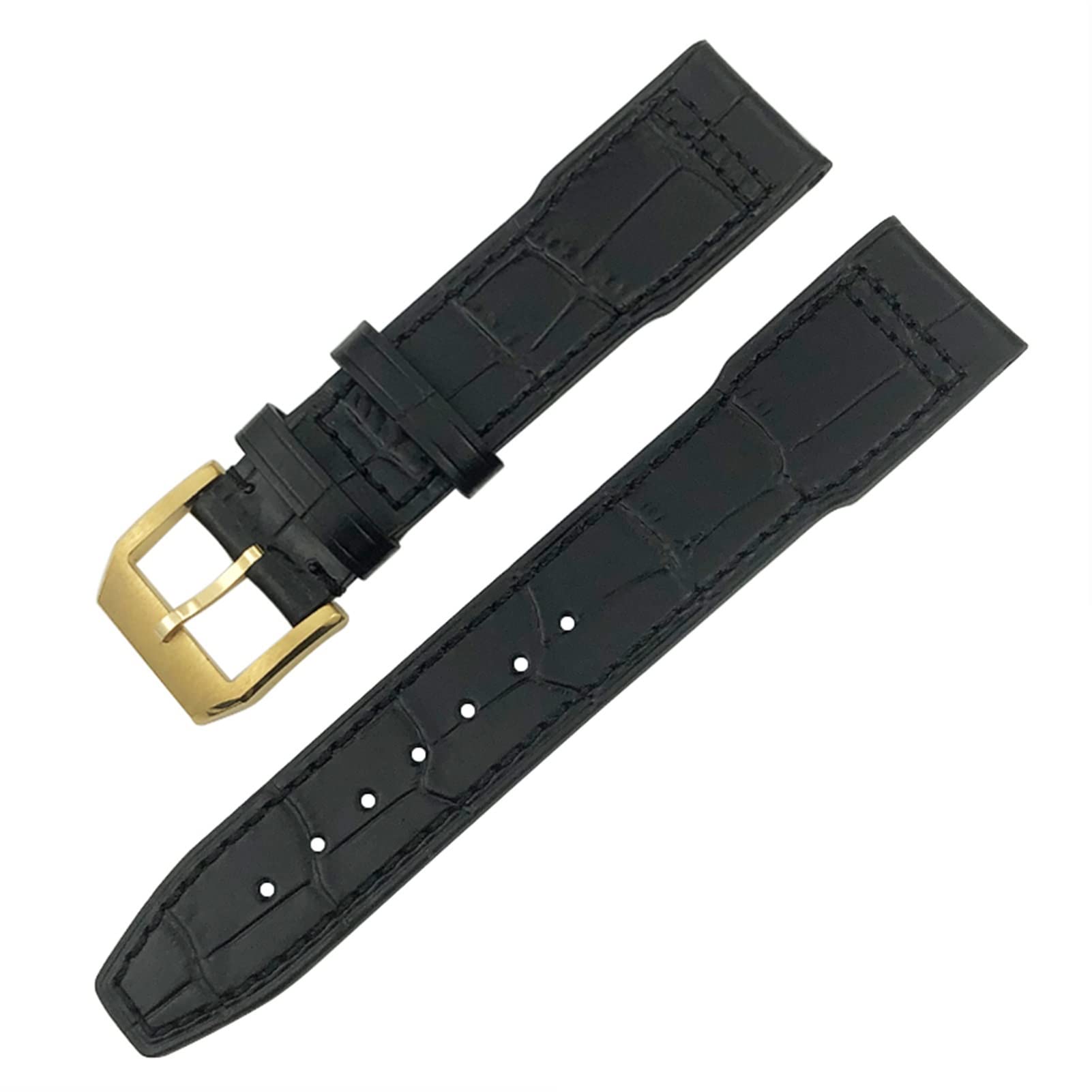 Bracelet de montre en cuir souple anti-irritation pour IWC Big Pilot 22mm