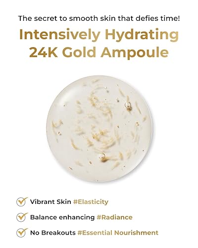 Miniatura 3 de BOM COSMETICS - Ampolla Peptide Power de 1.01 onzas líquidas, péptido penta-péptido con hilo de oro de 24 quilates y oro puro 99% para aumentar el