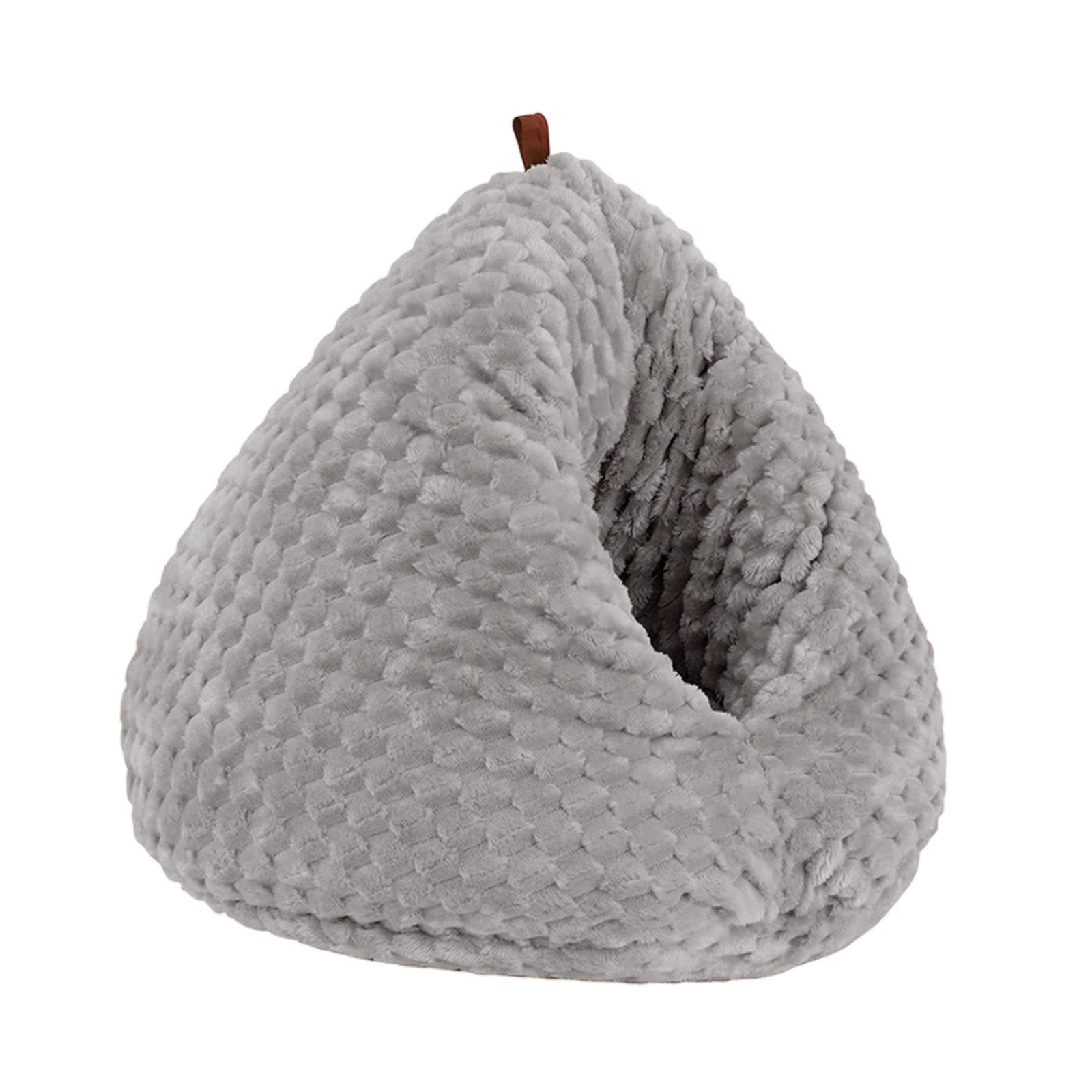 Cuccia Gatto Riscaldata Pile Di Corallo,Marrone Grigiastro