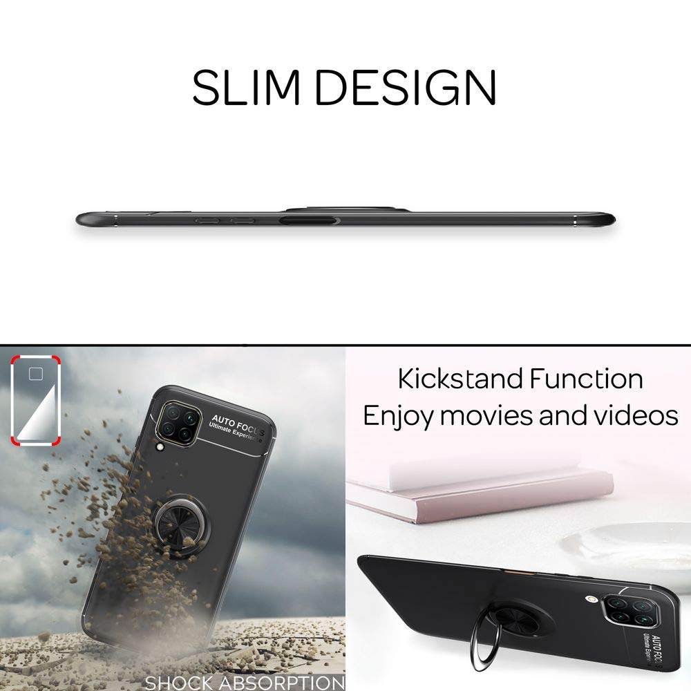 Custodia NALIA Con Anello Girevole Per Huawei P40 Pro – Argento, Resistente Con Supporto Magnetico Per Auto - copertina