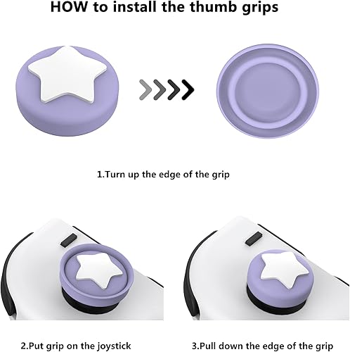 Miniatura 9 de PlayVital Thumbs Cushion Caps Thumb Grip Caps for Nintendo Switch, Joystick Cover for Nintendo Switch Lite, Thumbstick Grips for OLED Joycon -