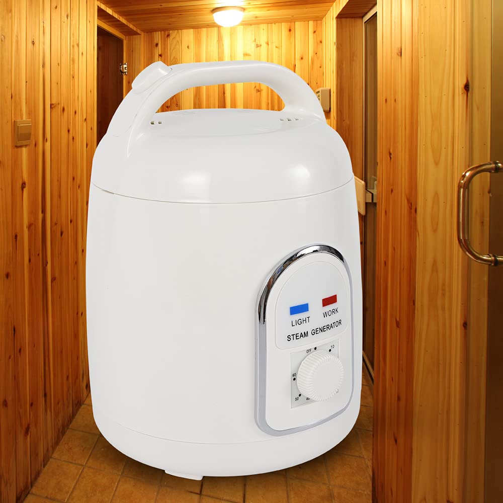 Generatore Di Vapore Portatile Per Sauna | 900 W, 1,5 Litri | Timer 60 Minuti | In ABS | Per Sauna Domestica, Vapore Doccia E Yoga Caldo | Usa Con Oli Essenziali