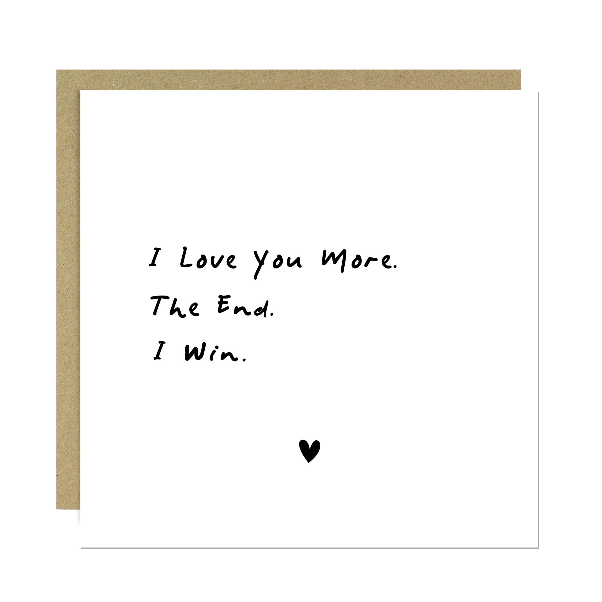 RED OCEAN Cute Valentines Day Card For Husband Wife, I LOVE YOU MORE, Card For Him Her, Anniversary Card For Boyfriend Girlfriend With Kraft Envelope, Romantic Card