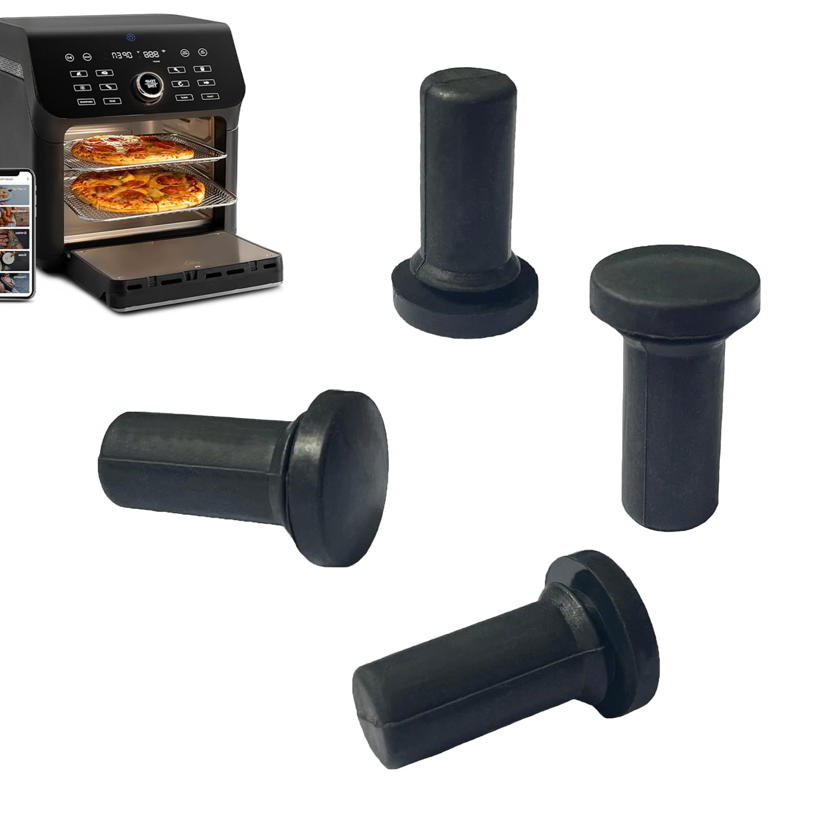 HQT Air Fryer Silicone Rubber Legs for 10QT COSORI Air Fryer Toaster Oven Combo, Upgraded Air Fryer Rubber Feet Bumpers Pads Pieces Tips Stops