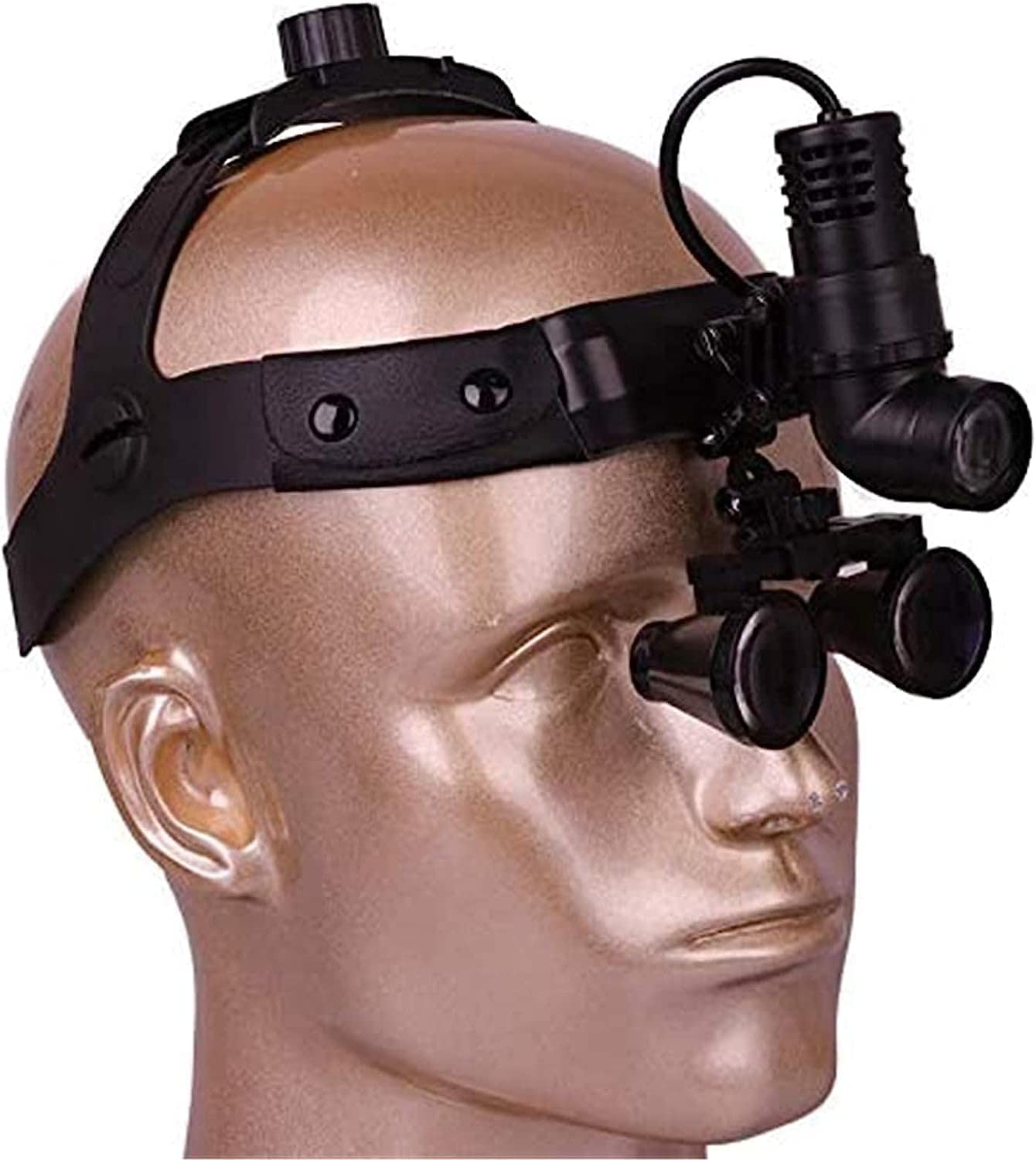 HTTGDGDH Headband Magnifier, Handheld Digital Magnifier, Magnifying Glass Led Headlights Headband Magnifier Otolaryngology Binocular Loupes Hobbies,R