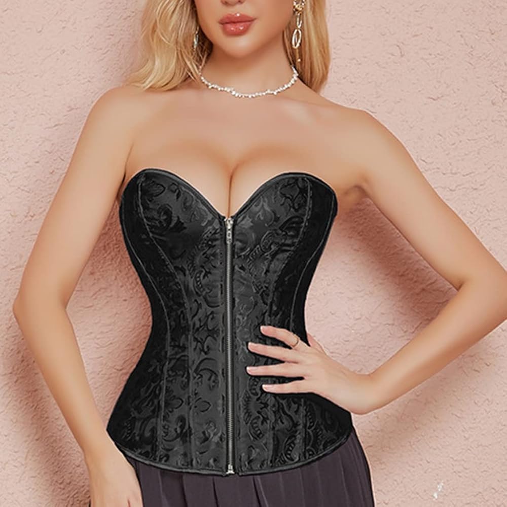 Amazon.com: Women's Gothic Jacquard Court Corset Sexy Boned