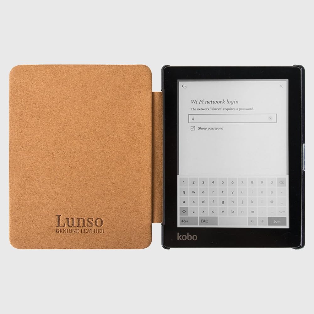 Lunso - Pochette De Couverture De Sommeil - Kobo Aura H20 édition 2 (6,8 Pouces) - Rouge
