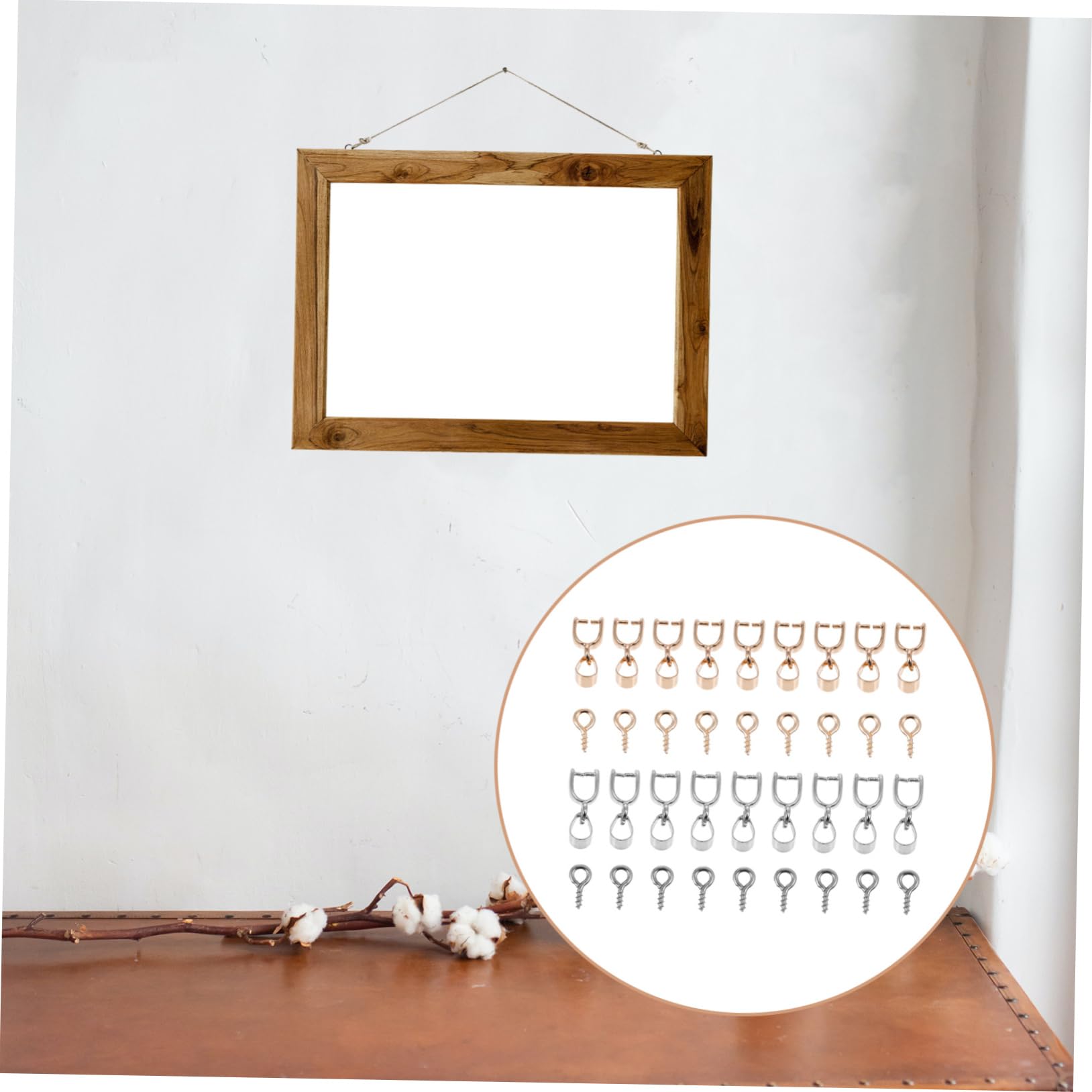 LALAFINA 3 Sets Quality Alloy Material Screw Eye Pin Screw for DIY Jewelry Making