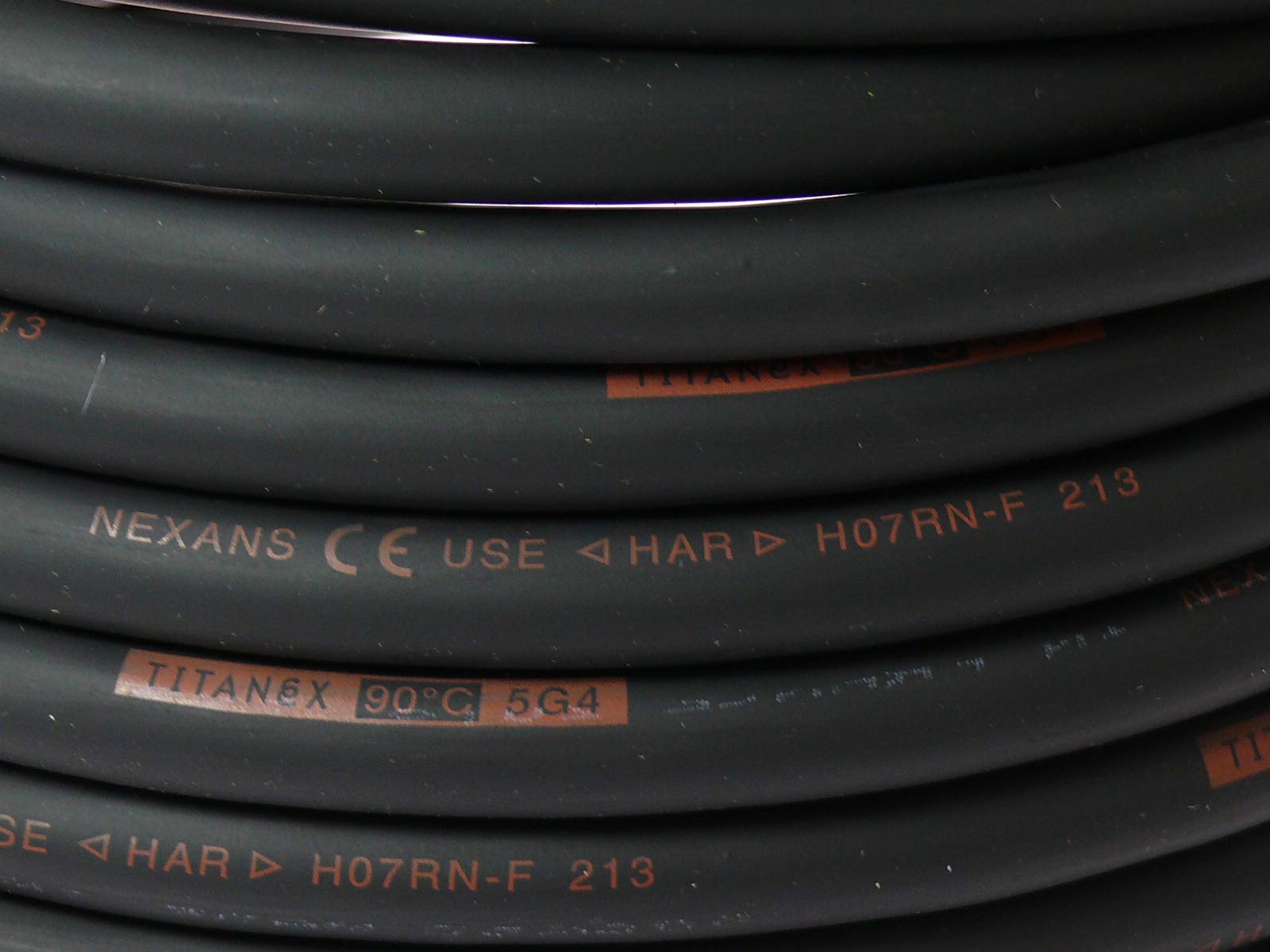 TITANEX Kabel H07RN-F 5x4,0 mm² (5G4) Baustellenkabel, Industriekabel geeignet für den Außenbereich 5-50m (30m)