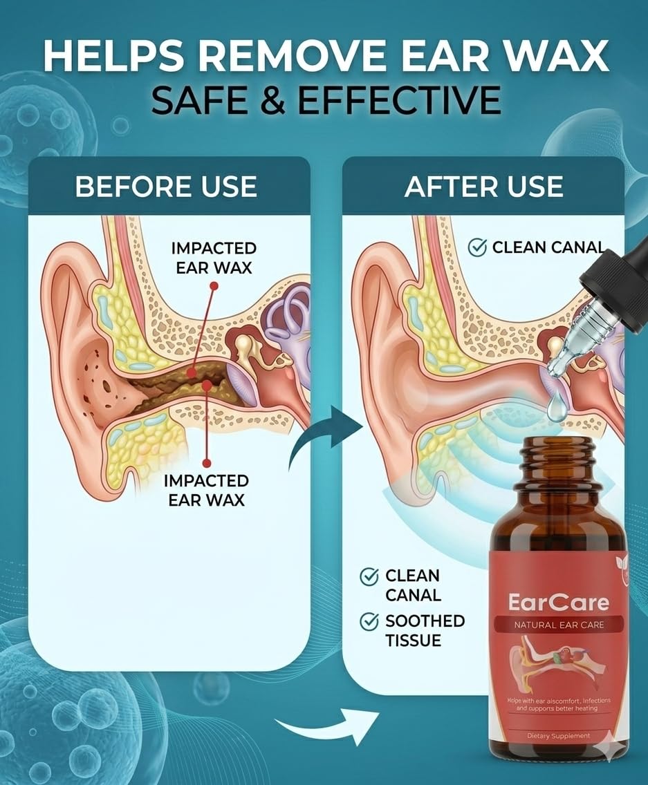 Natural Ear Care Drops – Herbal Ear Oil for Ear Pain Relief, Wax Removal & Infection Support | Helps Improve Ear Hygiene & Hearing Comfort (PACK OF 2) — Amazon image 5