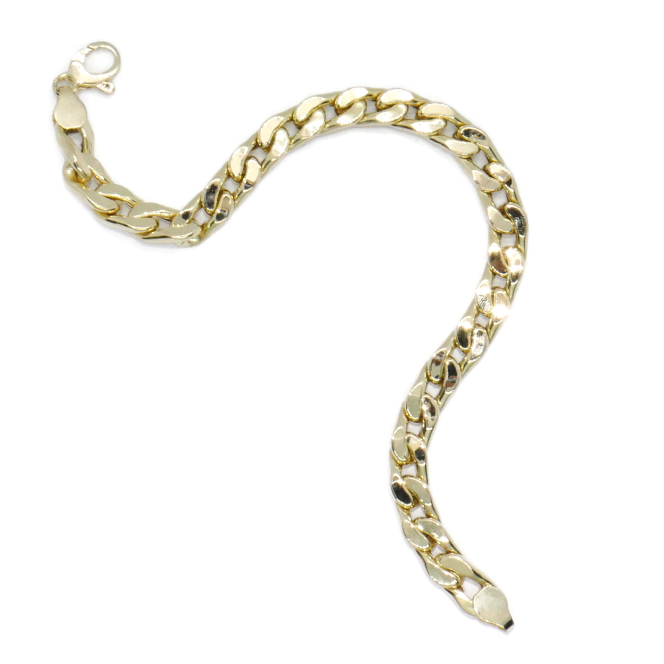 Never Say Never Impresionante pulsera para hombre de oro amarillo de 18k de 22.00 cm de larga y 7.00 mm de ancha. Peso:10.30 gr de oro de 18k