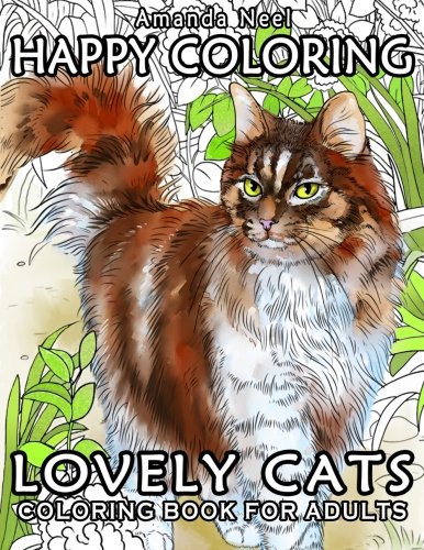 Happy Coloring : Lovely Cats - Coloring Book for Adults PDF