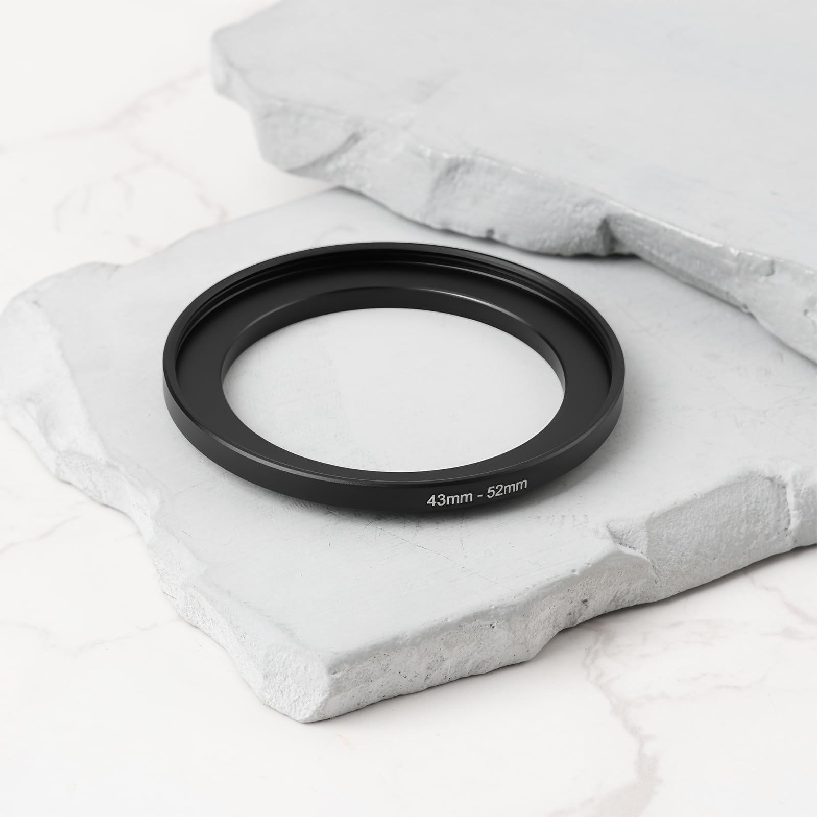 SG Store Pierścień adaptera gwintu filtra obiektywu, 43 mm, gwint zewnętrzny do gwintu wewnętrznego 52 mm, pasuje do aparatów o rozmiarze obiektywu 43 mm