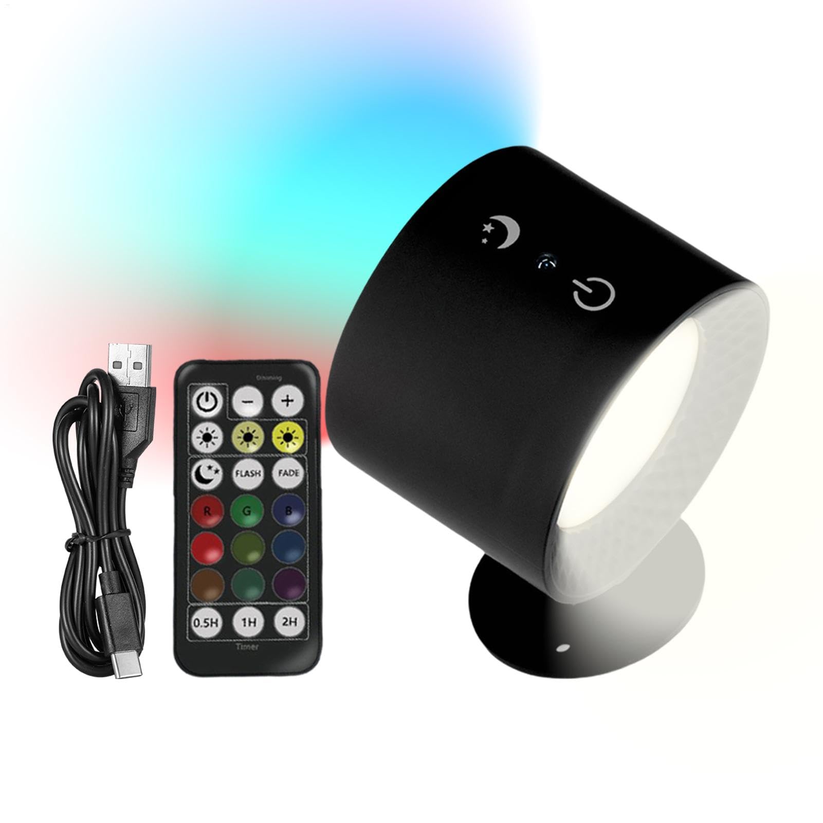 Glowright Lights | Glow Right Lights | Smart+ Halo Lux | GlowRight Indoor Everywhere Light 2.0 | 360°Rotation Cordless Glowright Round Lights with Controller, 3 Color Temperatures & Dimmable Magnetic