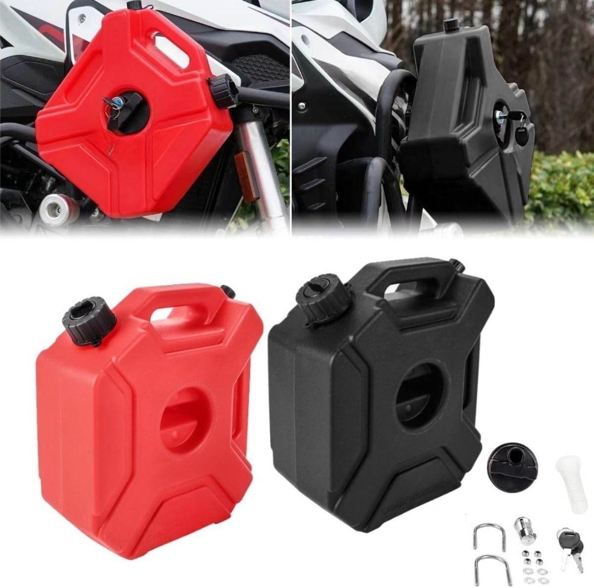 Amazon.co.jp: 5L 携帯ガソリン缶 ロックキー付き 車/バイク/オフ