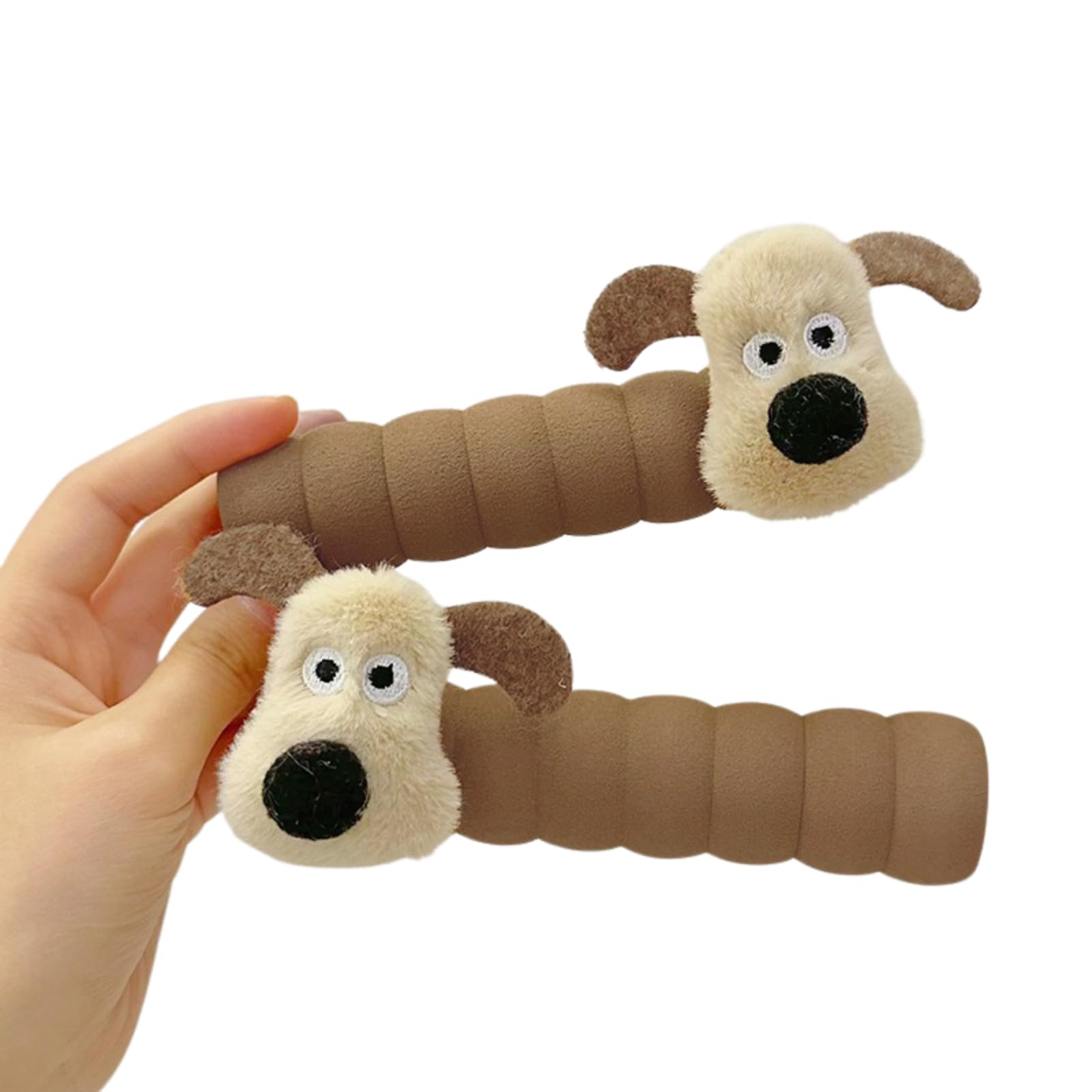 Ogusy ドアノブカバー 犬型 左右2個セット（計4個） 静電気防止 ケガ防止 壁保護カバー ドア安全カバー