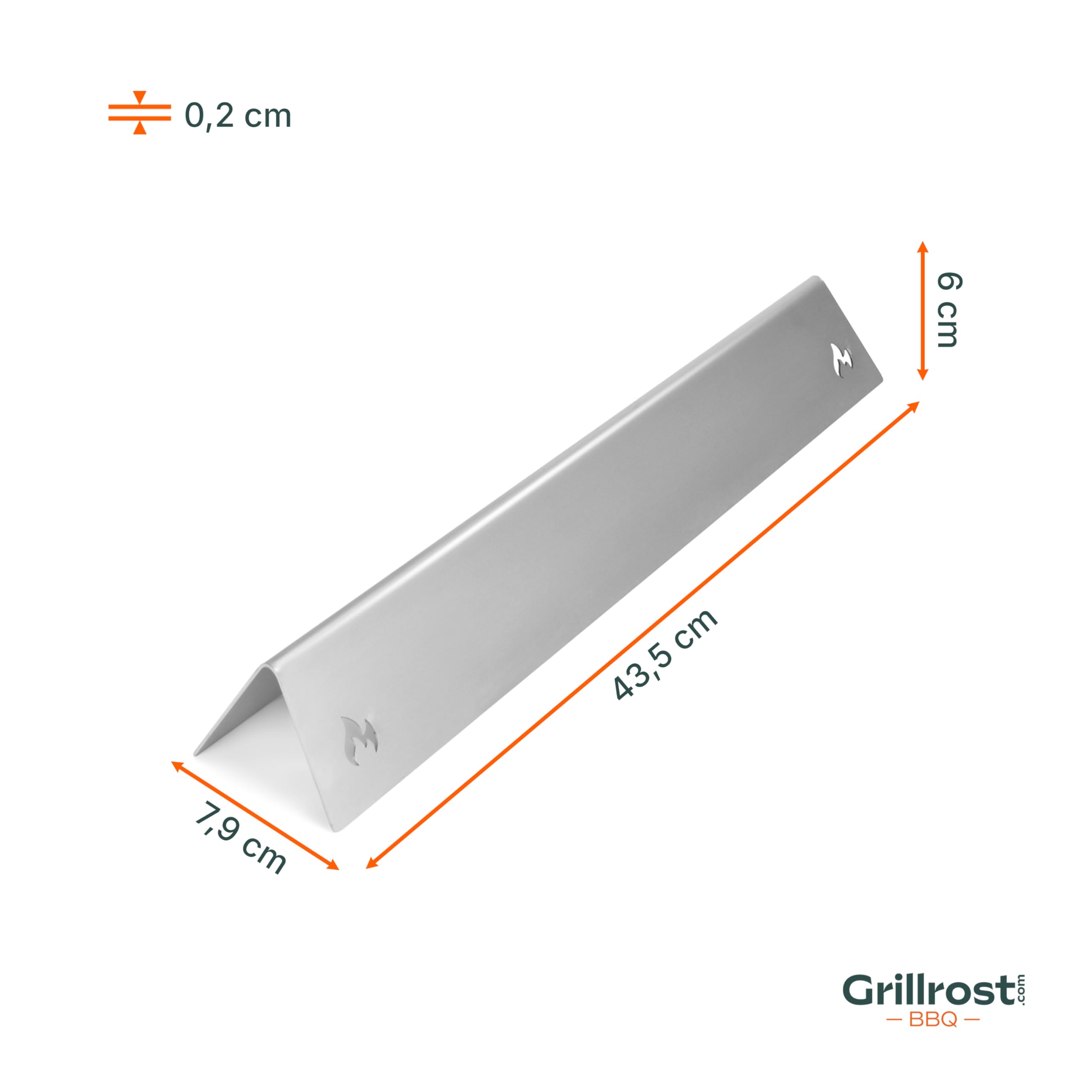 Grillrost.com Das Original Edelstahl Aromaschiene für Weber Genesis II 200er und 300er Baureihen (1 St. - benötigte Anzahl bestellen)