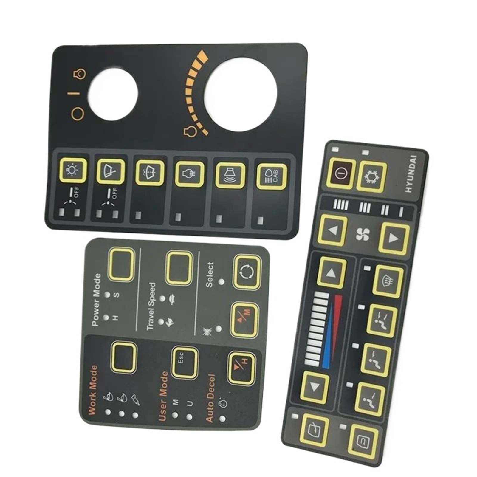 1 szt. Do koparki R200 R215 R225 R265 R305-7 klimatyzator panel sterowania naklejki akcesoria naklejka instrument