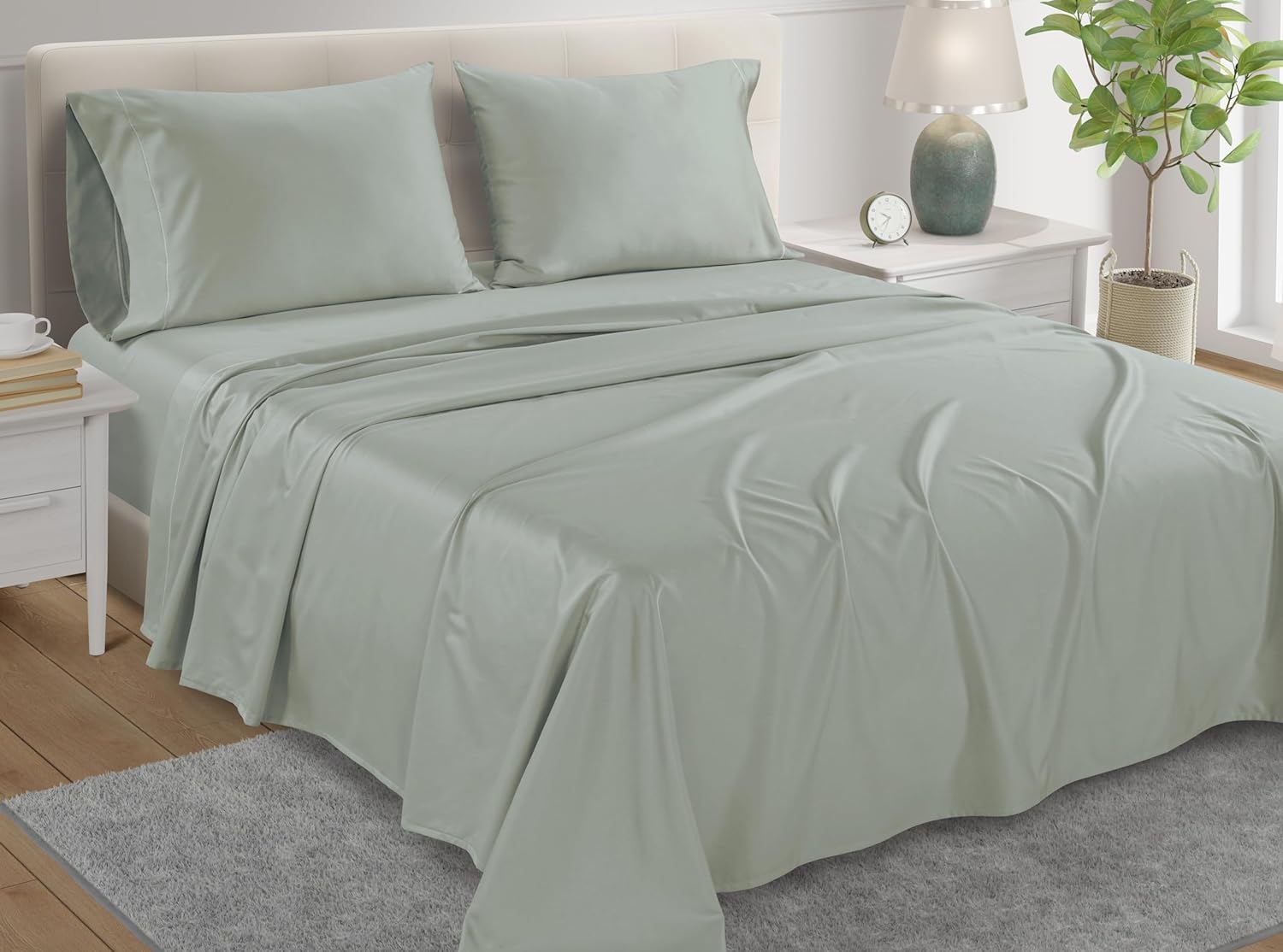 800 Thread Count Sheets Queen Bedding With Sheets Pillowcases - Mineral Queen Sheet Set For Queen Size Bed