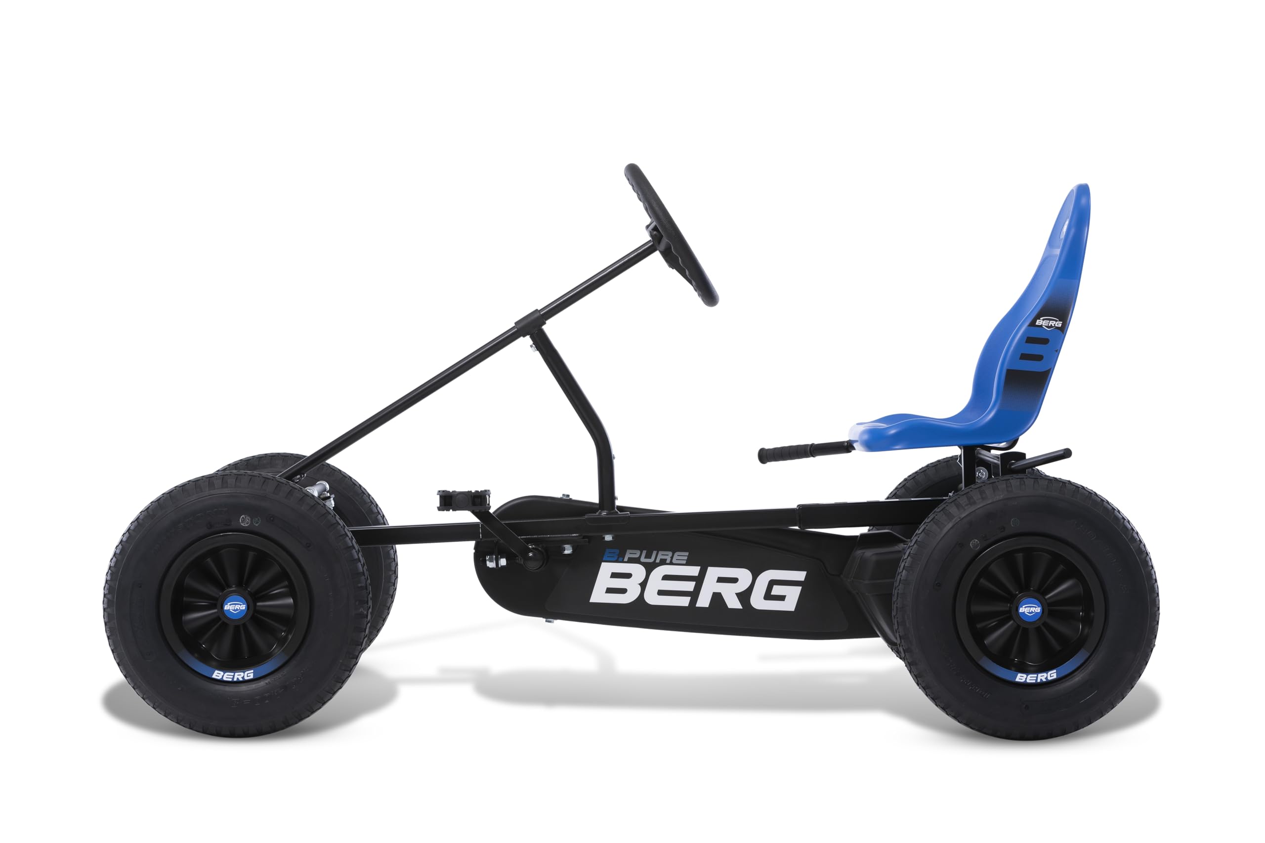 BERG Kart a Pedales XL B.Pure Blue BFR | Azul, a partir de 5 años, freno BFR (adelante, atrás, frenado), cuadro de acero resistente, asiento regulable