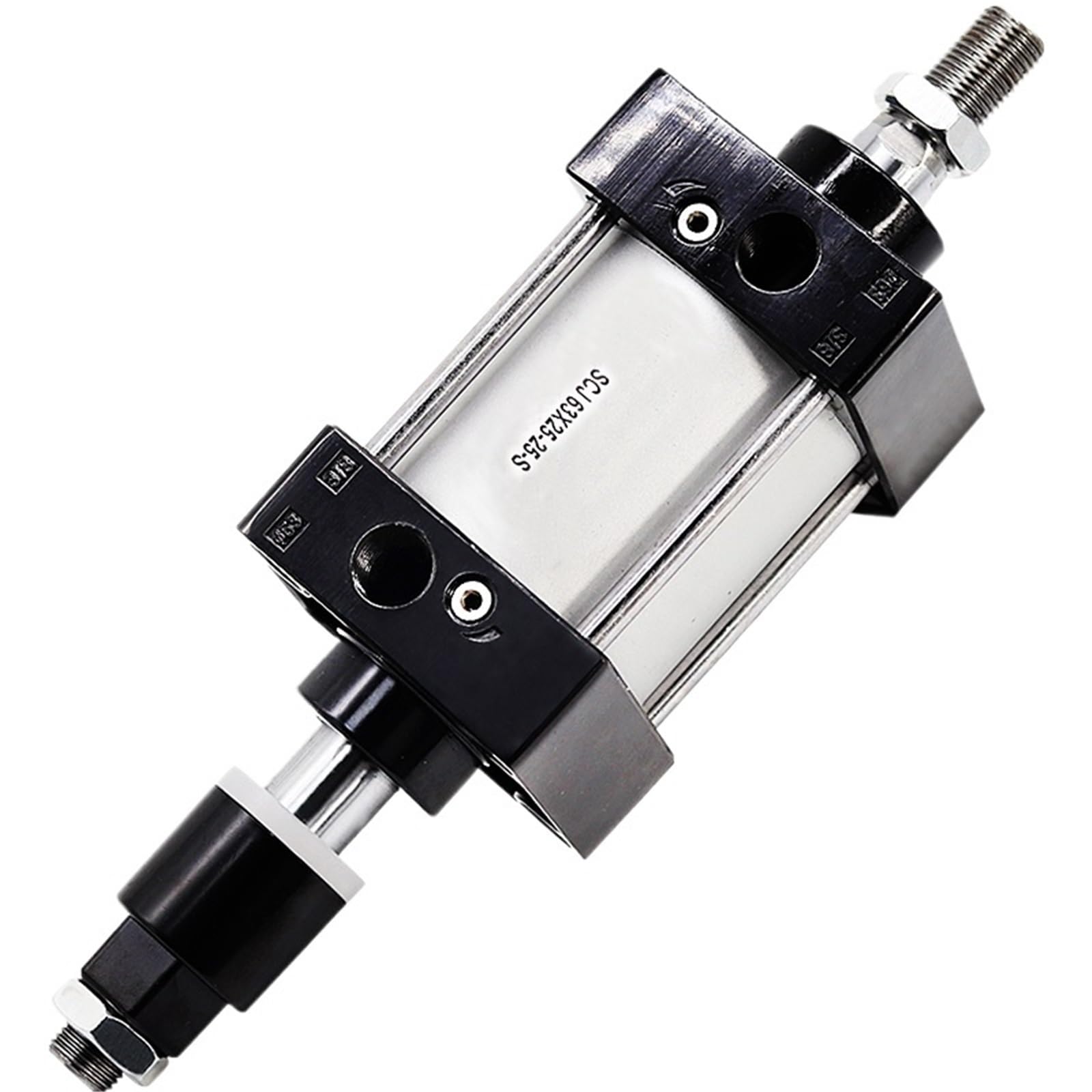 Vérin pneumatique SCJ32 63mm piston double effet aluminium réglable