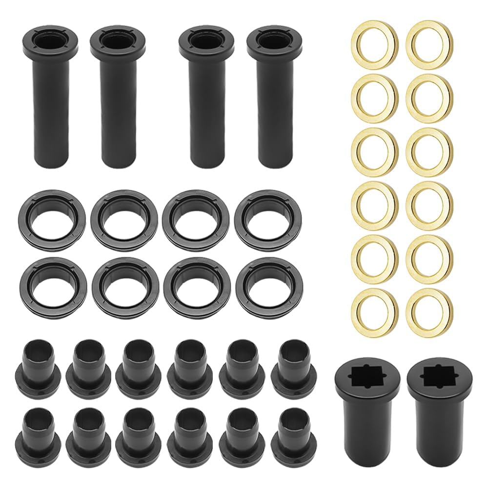 Kit bagues bras suspension arrière pour Polaris Sportsman 500 400 Xplorer | pour Polaris Sportsman 500 96-02, Sportsman 335 400 700 99-02, Xplorer Worker Diesel, Kit silentblocs A-Arm avec entretoises