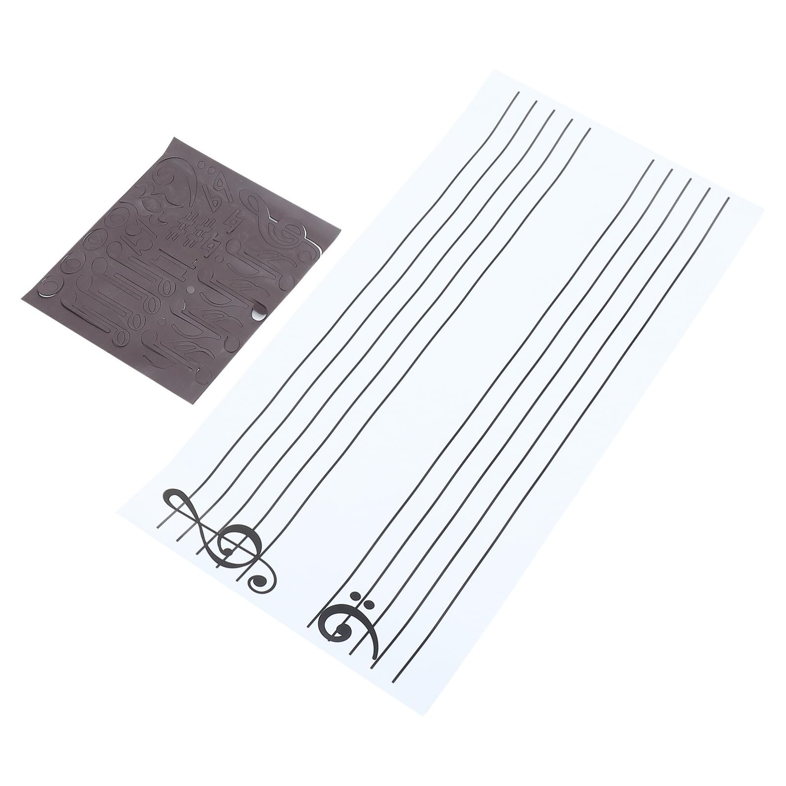 Adesivi Magnetici per Note Musicali in Pvc Scrivibili, Leggeri per Esercizi Musicali e Performance di Insegnanti e Studenti di Pianoforte